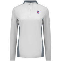 Chicago Cubs Levelwear Women's Moxie Insignia Quarter-Zip Pullover - White Pullover