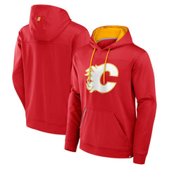NHL Calgary Flames Fanatics Defender Pullover Hoodie - Red