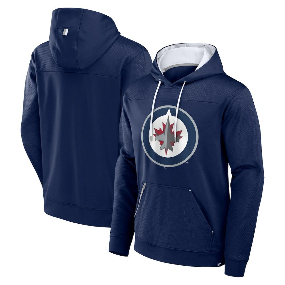 NHL Winnipeg Jets Fanatics Defender Pullover Hoodie - Navy
