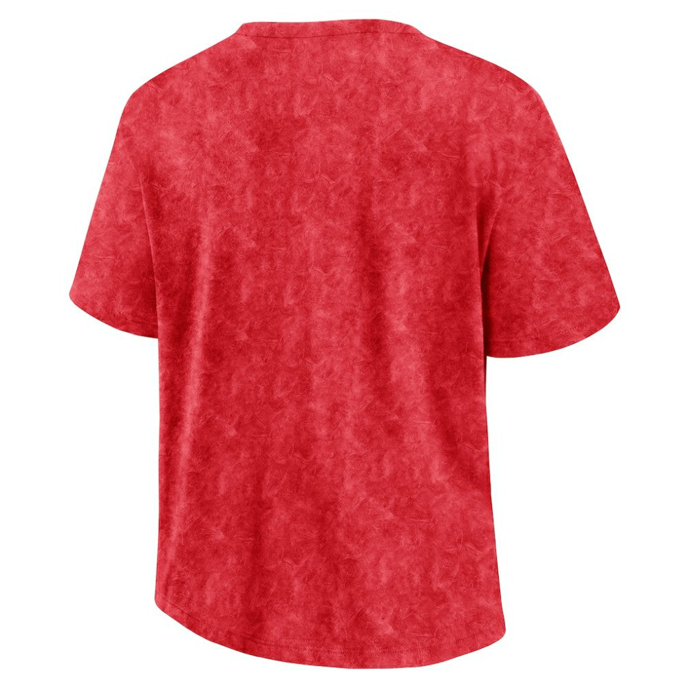 NHL Washington Capitals Fanatics Women's Faded Wash T-Shirt - Red