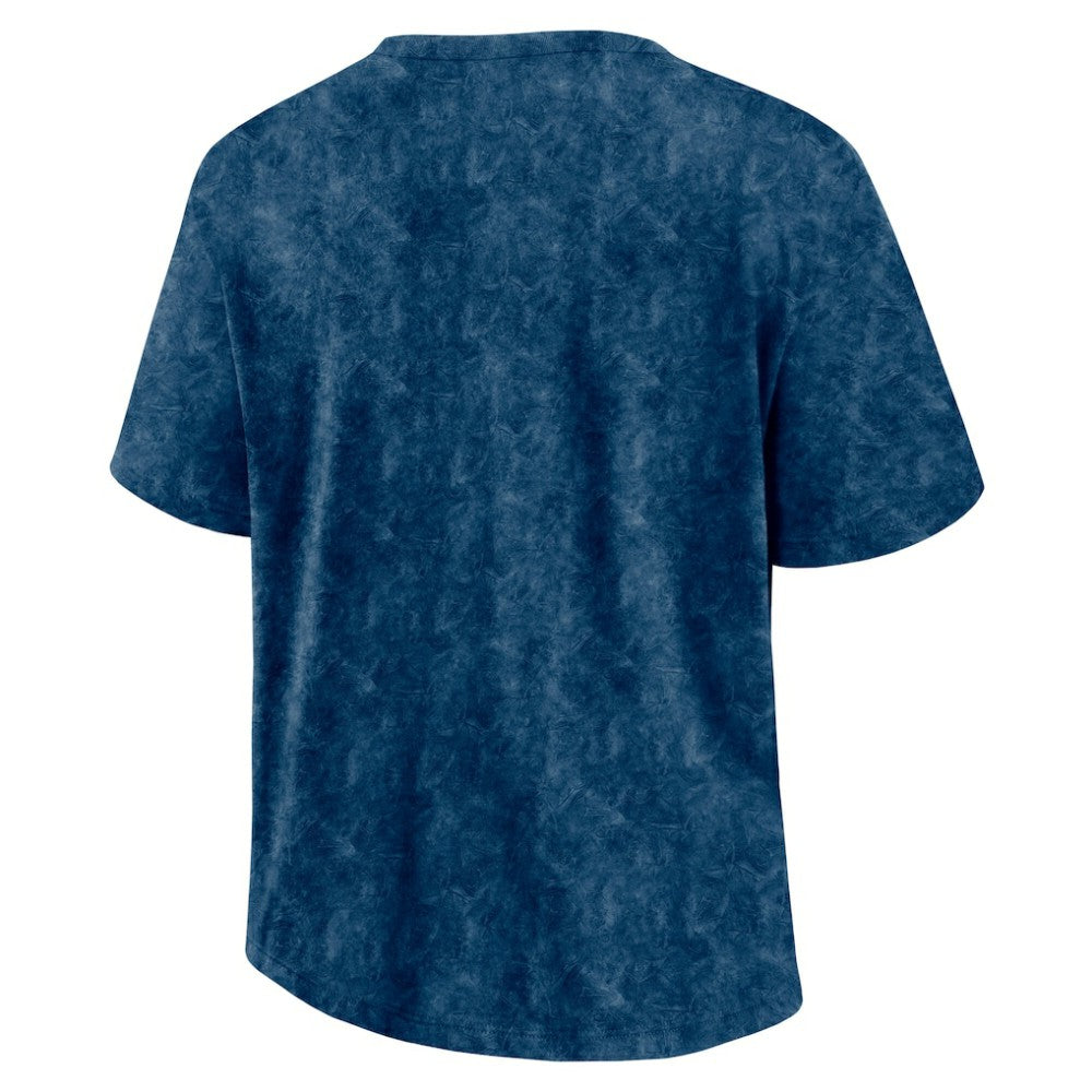NHL Seattle Kraken Fanatics Women's Faded Wash T-Shirt - Deep Sea Blue