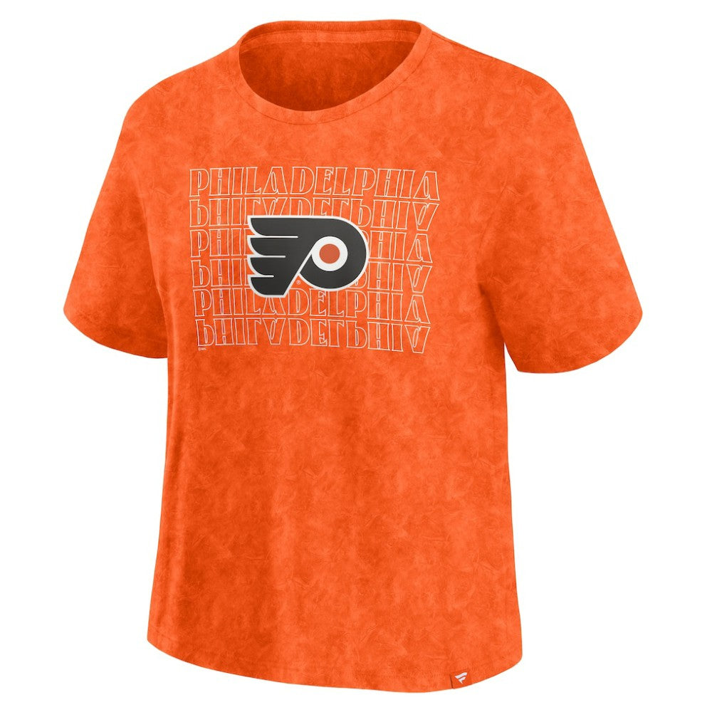 NHL Philadelphia Flyers Fanatics Women's Faded Wash T-Shirt - Orange