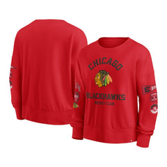 NHL Chicago Blackhawks Fanatics Women's Go Team Pullover Sweatshirt - Red