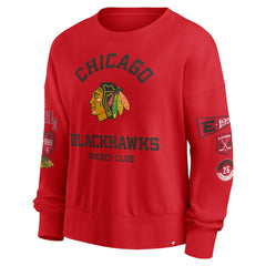 NHL Chicago Blackhawks Fanatics Women's Go Team Pullover Sweatshirt - Red