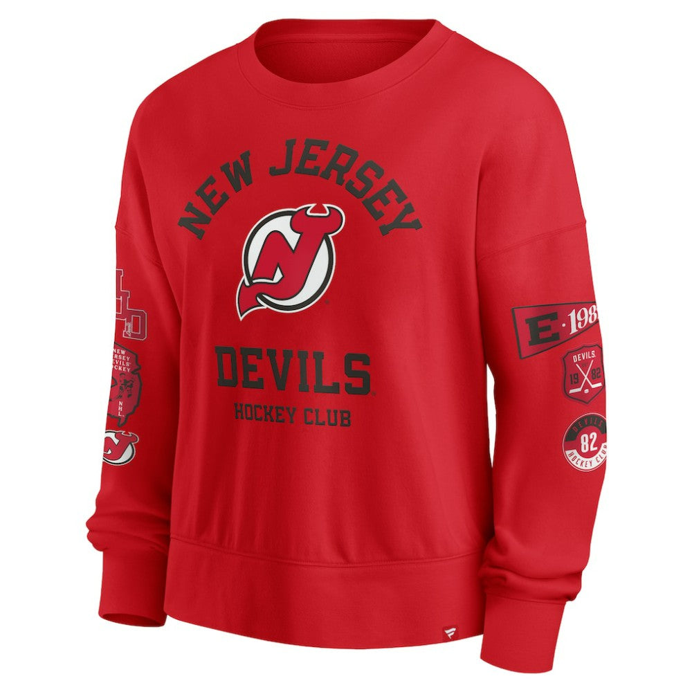 NHL New Jersey Devils Fanatics Women's Go Team Pullover Sweatshirt - Red