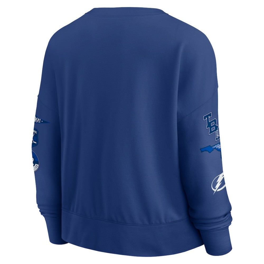 NHL Tampa Bay Lightning Fanatics Women's Go Team Pullover Sweatshirt - Blue