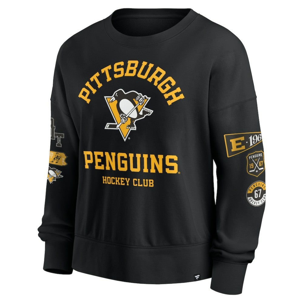 NHL Pittsburgh Penguins Fanatics Women's Go Team Pullover Sweatshirt - Black