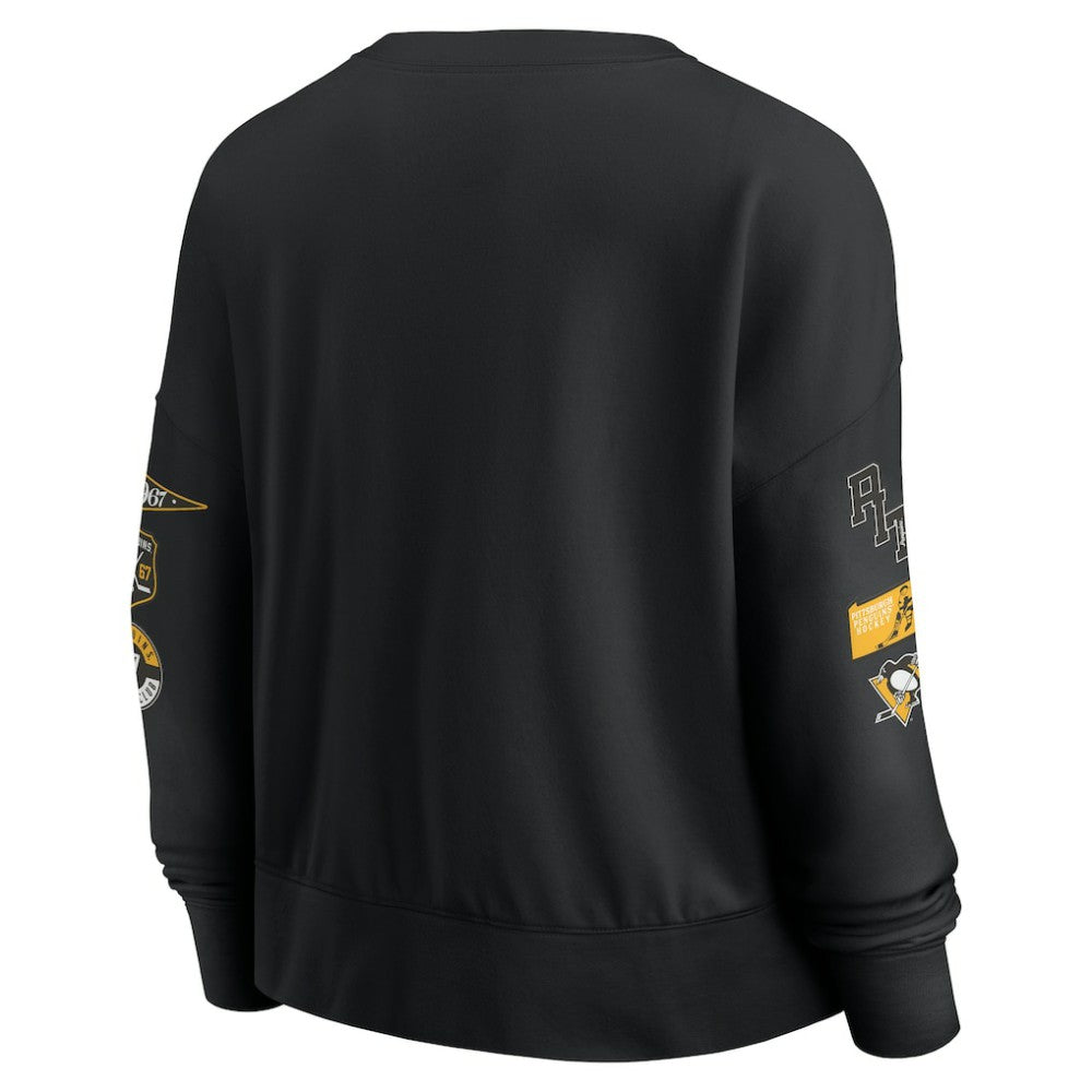 NHL Pittsburgh Penguins Fanatics Women's Go Team Pullover Sweatshirt - Black