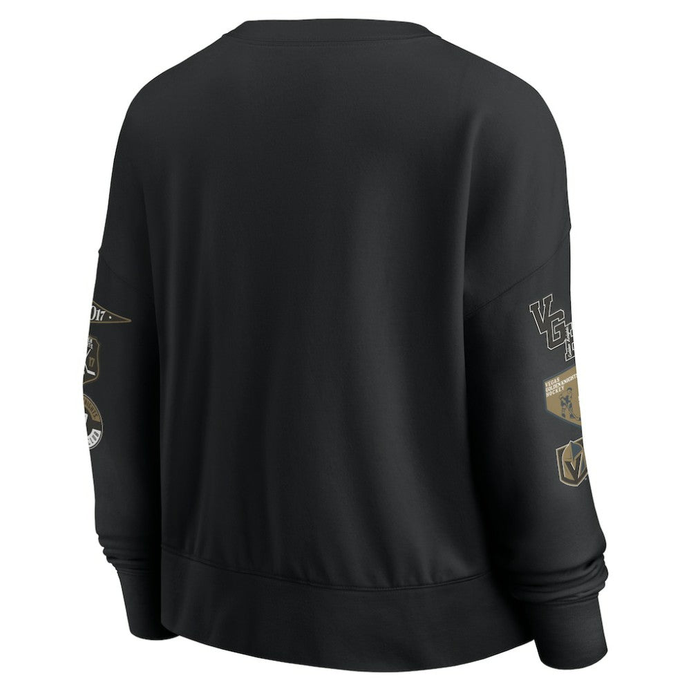 NHL Vegas Golden Knights Fanatics Women's Go Team Pullover Sweatshirt - Black