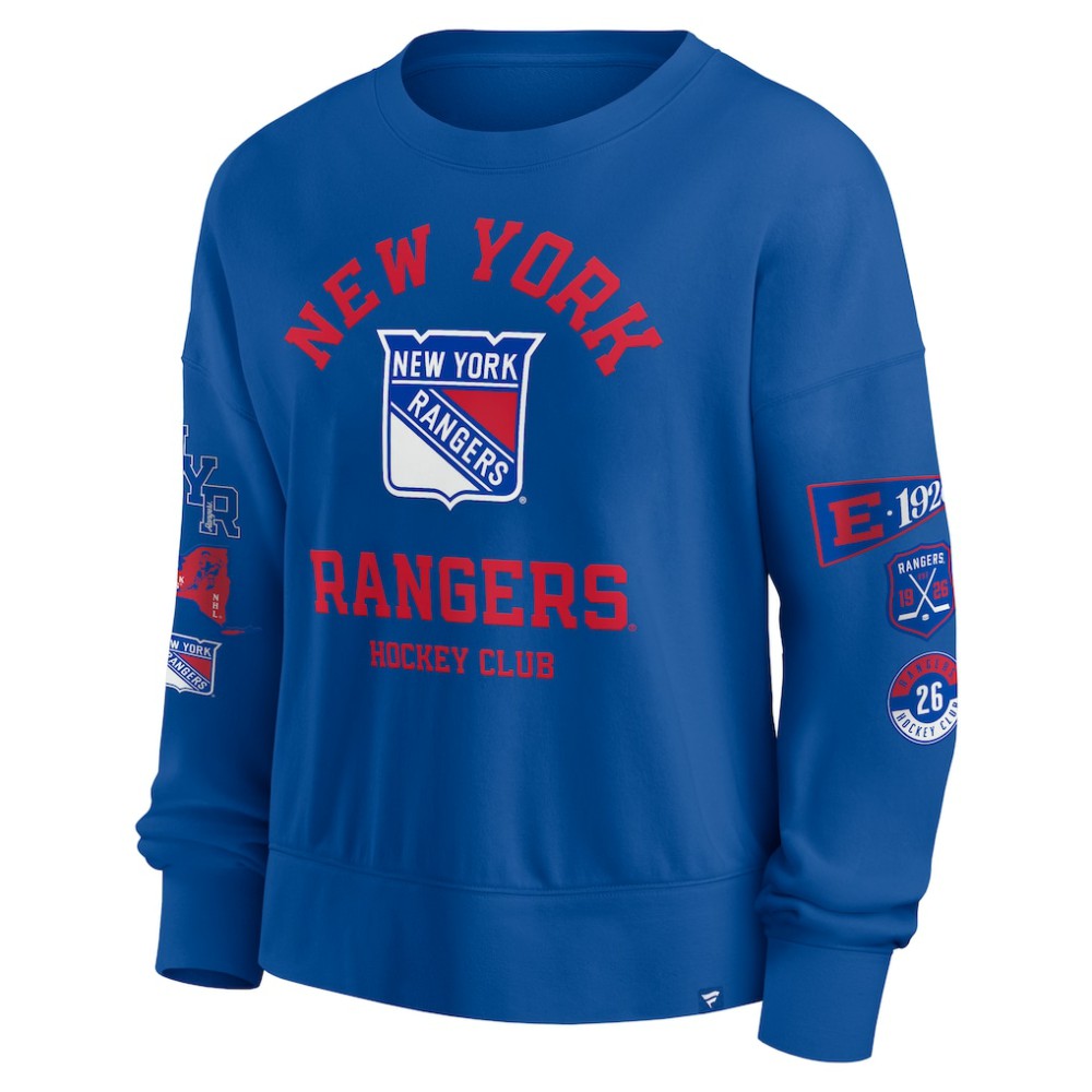 NHL New York Rangers Fanatics Women's Go Team Pullover Sweatshirt - Blue