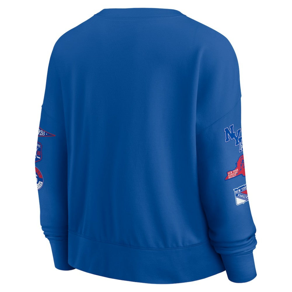 NHL New York Rangers Fanatics Women's Go Team Pullover Sweatshirt - Blue