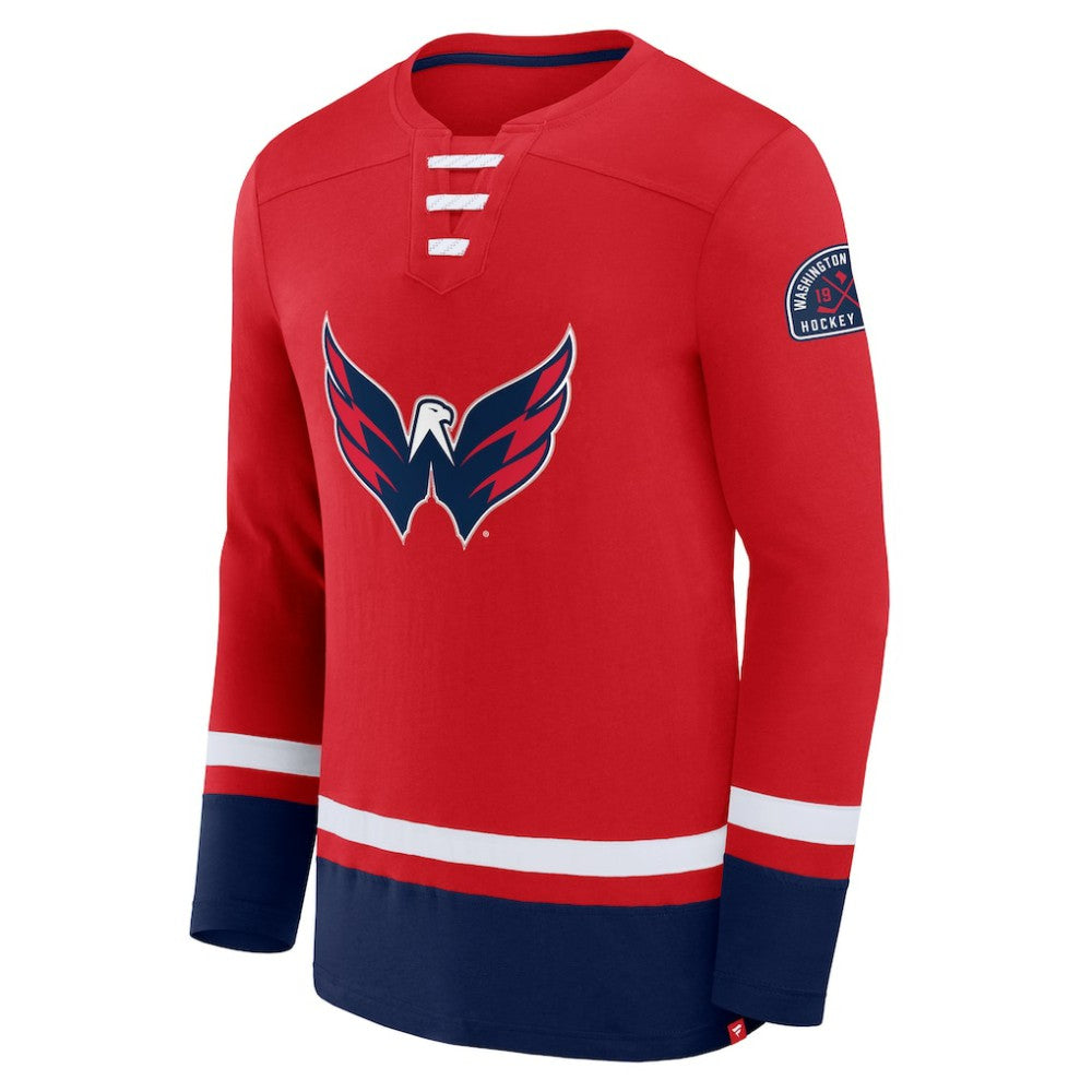 NHL Washington Capitals Fanatics High Point Long Sleeve T-Shirt - Red