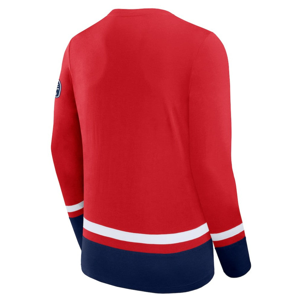 NHL Washington Capitals Fanatics High Point Long Sleeve T-Shirt - Red