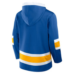 NHL St. Louis Blues Fanatics Inside Line Fleece Pullover Hoodie- Blue