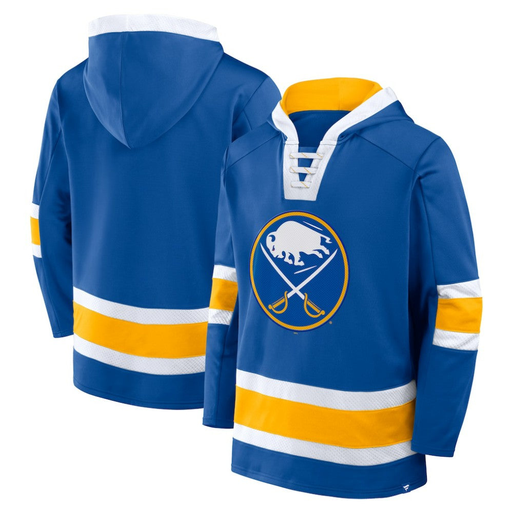 NHL Buffalo Sabres Fanatics Inside Line Fleece Pullover Hoodie- Royal