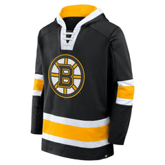 NHL Boston Bruins Fanatics Inside Line Fleece Pullover Hoodie- Black