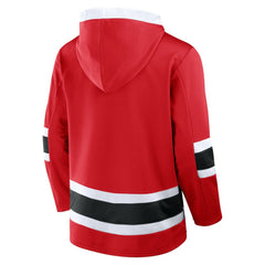 NHL Chicago Blackhawks Fanatics Inside Line Fleece Pullover Hoodie- Red