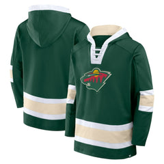 NHL Minnesota Wild Fanatics Inside Line Fleece Pullover Hoodie- Green