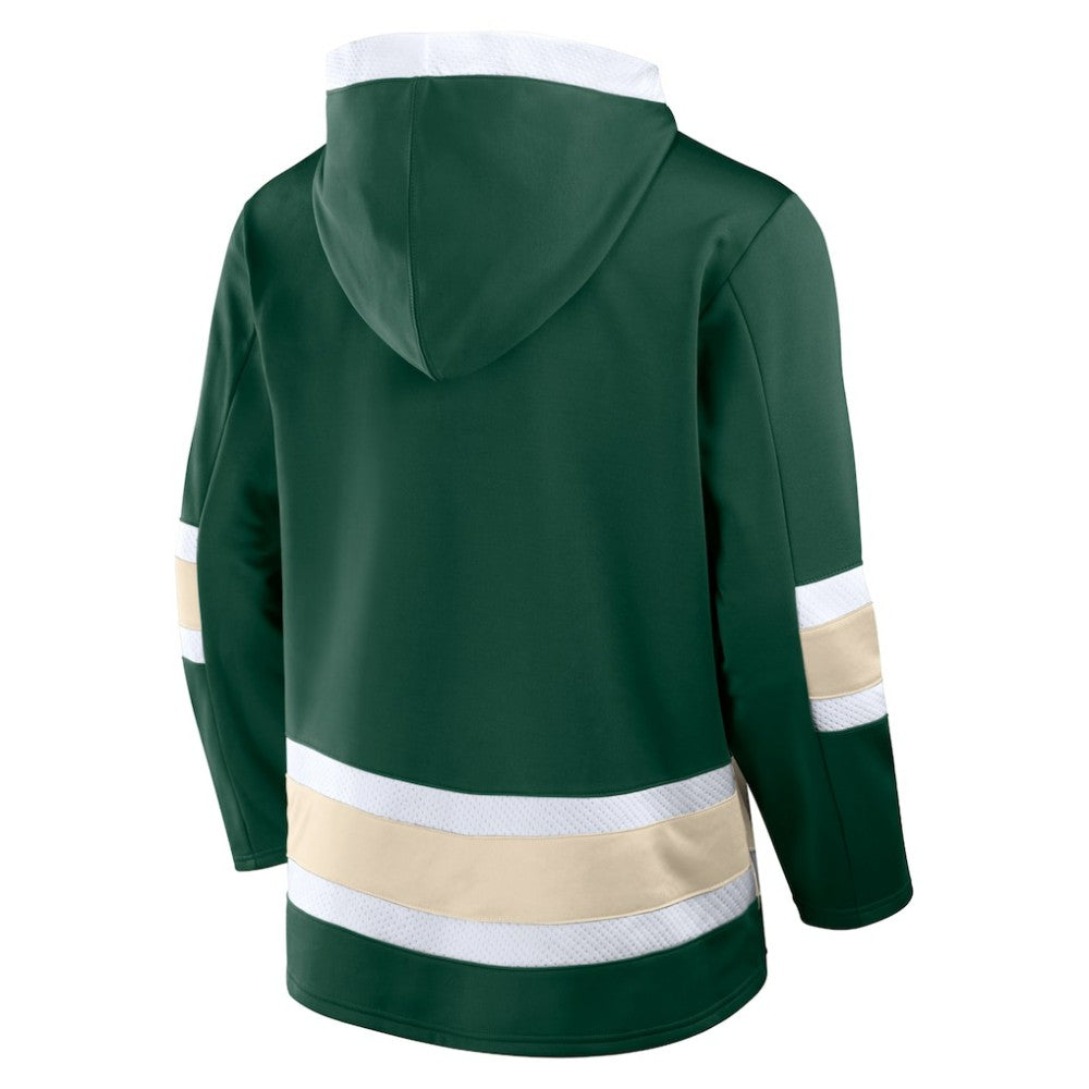 NHL Minnesota Wild Fanatics Inside Line Fleece Pullover Hoodie- Green
