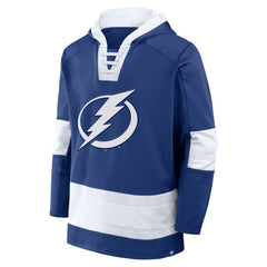 NHL Tampa Bay Lightning Fanatics Inside Line Fleece Pullover Hoodie- Blue