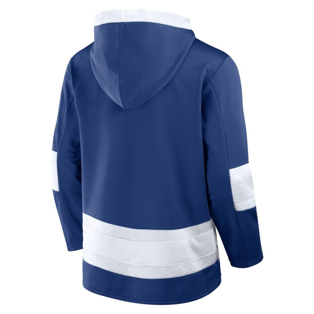 NHL Tampa Bay Lightning Fanatics Inside Line Fleece Pullover Hoodie- Blue