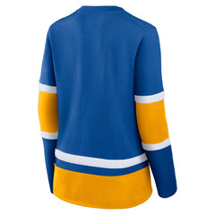 NHL St. Louis Blues Fanatics Women's Prime Time Lace-Up Long Sleeve T-Shirt - Blue