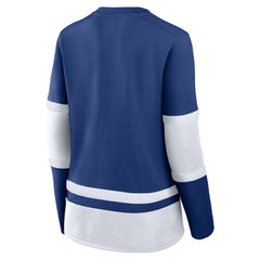 NHL Tampa Bay Lightning Fanatics Women's Prime Time Lace-Up Long Sleeve T-Shirt - Blue