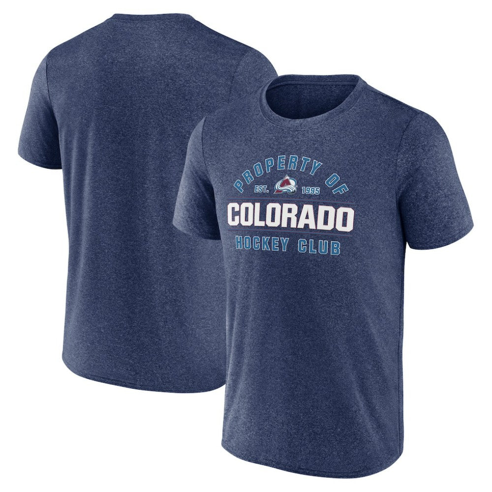 NHL Colorado Avalanche Fanatics Property Of T-Shirt - Heather Heather Blue