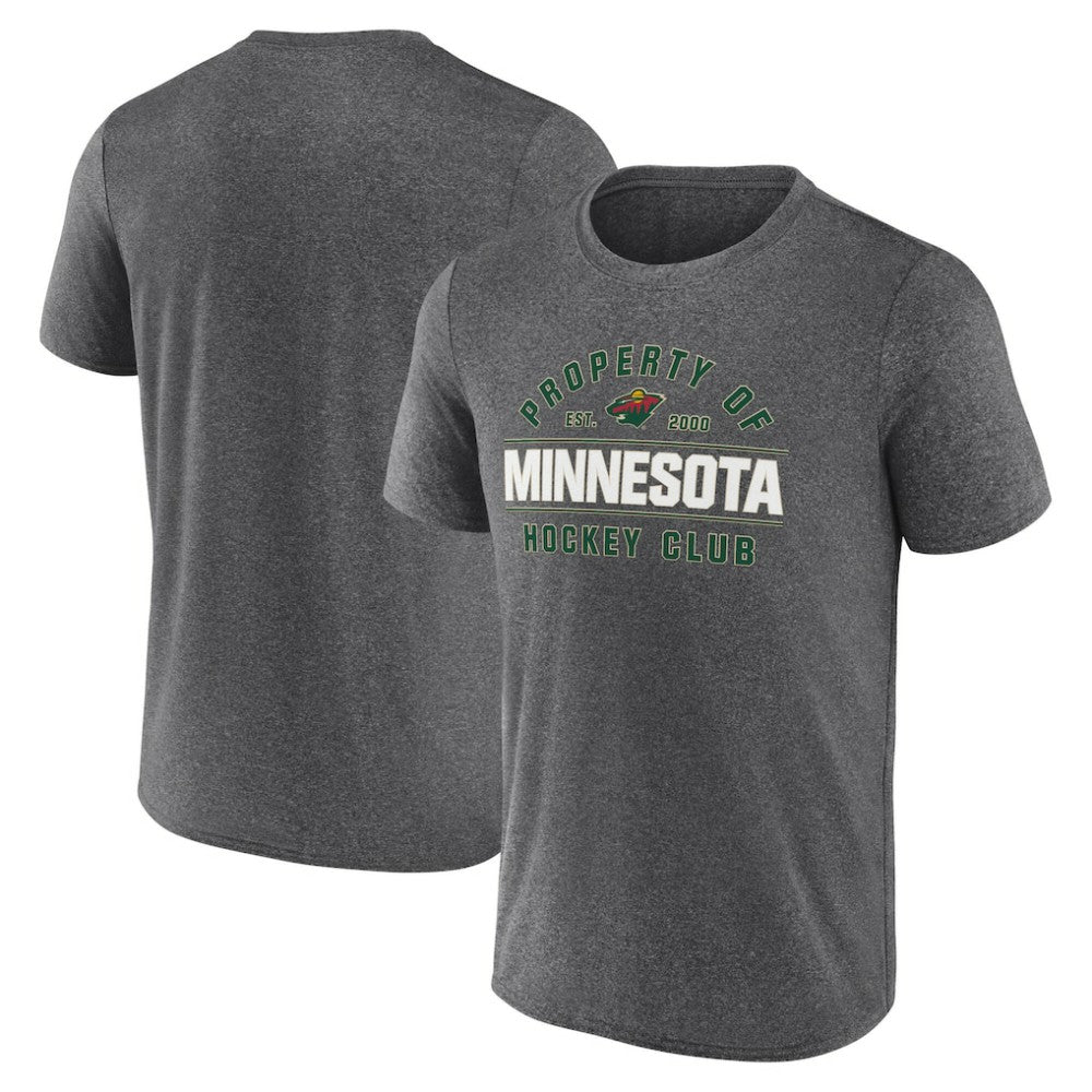 NHL Minnesota Wild Fanatics Property Of T-Shirt - Heather Charcoal