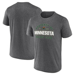 NHL Minnesota Wild Fanatics Property Of T-Shirt - Heather Charcoal