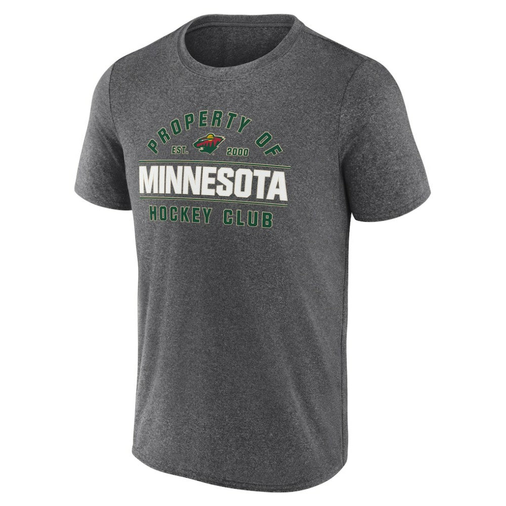 NHL Minnesota Wild Fanatics Property Of T-Shirt - Heather Charcoal