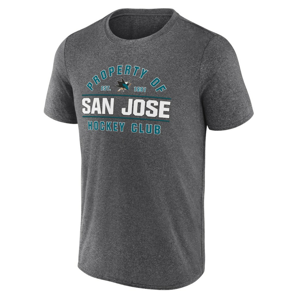 NHL San Jose Sharks Fanatics Property Of T-Shirt - Heather Charcoal