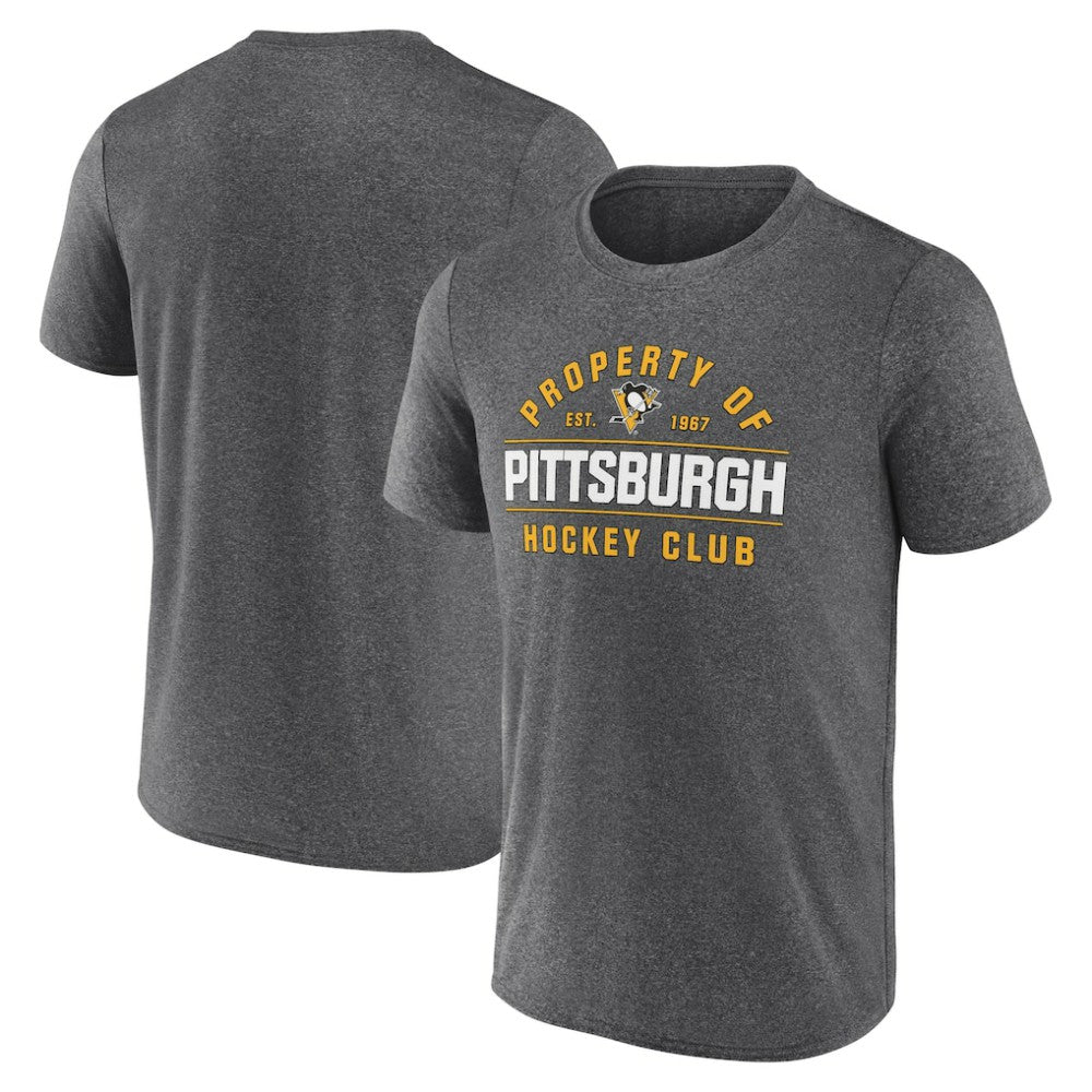 NHL Pittsburgh Penguins Fanatics Property Of T-Shirt - Heather Charcoal