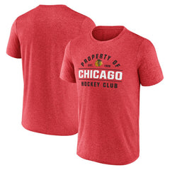 NHL Chicago Blackhawks Fanatics Property Of T-Shirt - Heather Red