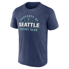 NHL Seattle Kraken Fanatics Property Of T-Shirt - Heather Deep Sea Blue