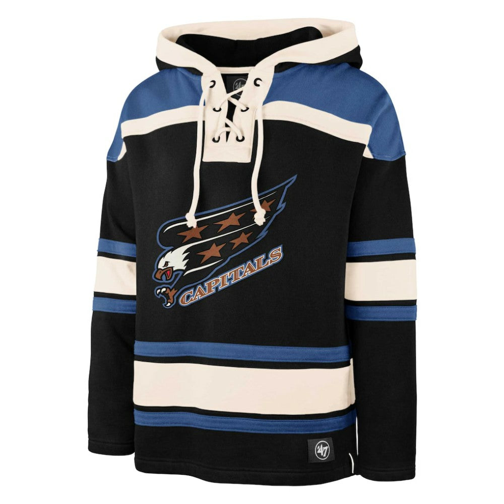 NHL Alexander Ovechkin Washington Capitals '47 Player Name & Number Lacer Pullover Hoodie - Black