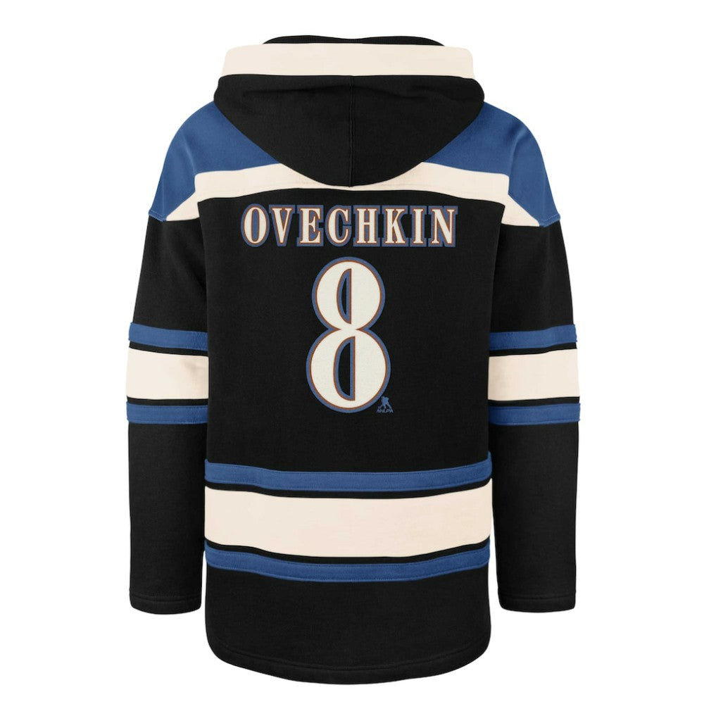 NHL Alexander Ovechkin Washington Capitals '47 Player Name & Number Lacer Pullover Hoodie - Black
