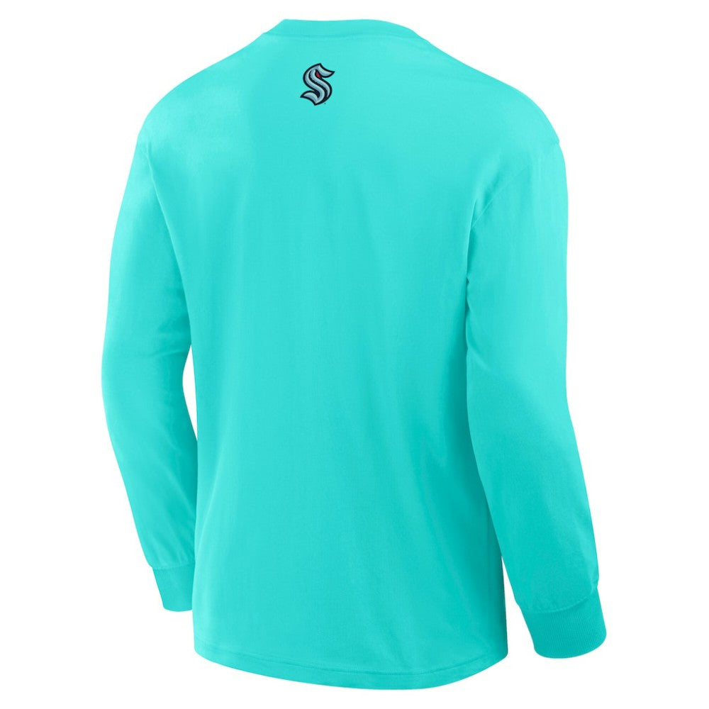 NHL Seattle Kraken Fanatics Rewind Long Sleeve T-Shirt - Light Blue