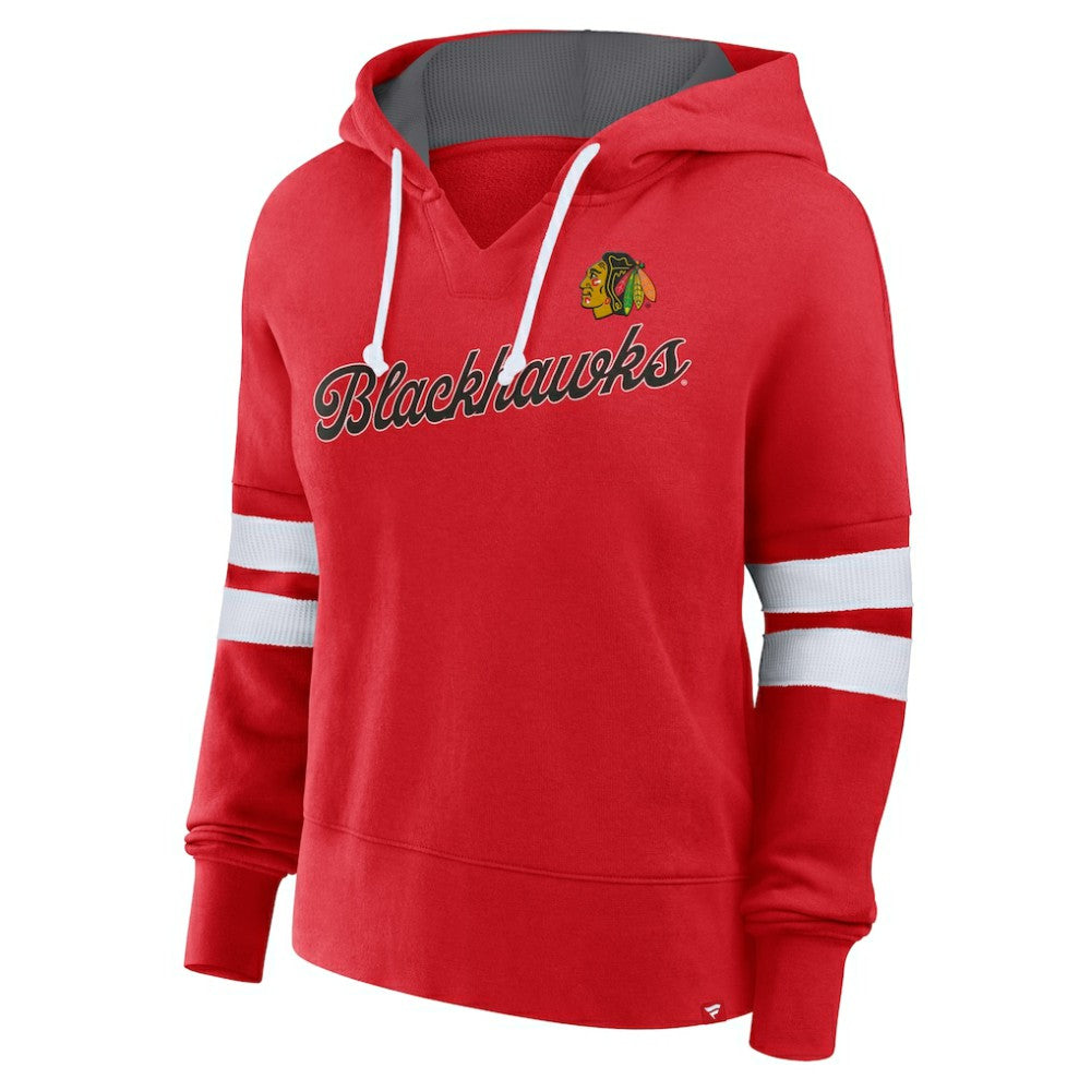 NHL Chicago Blackhawks Fanatics Women's Oversized Seize Pullover Hoodie - Red