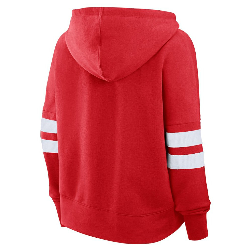 NHL Chicago Blackhawks Fanatics Women's Oversized Seize Pullover Hoodie - Red