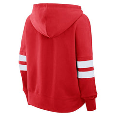NHL Chicago Blackhawks Fanatics Women's Oversized Seize Pullover Hoodie - Red