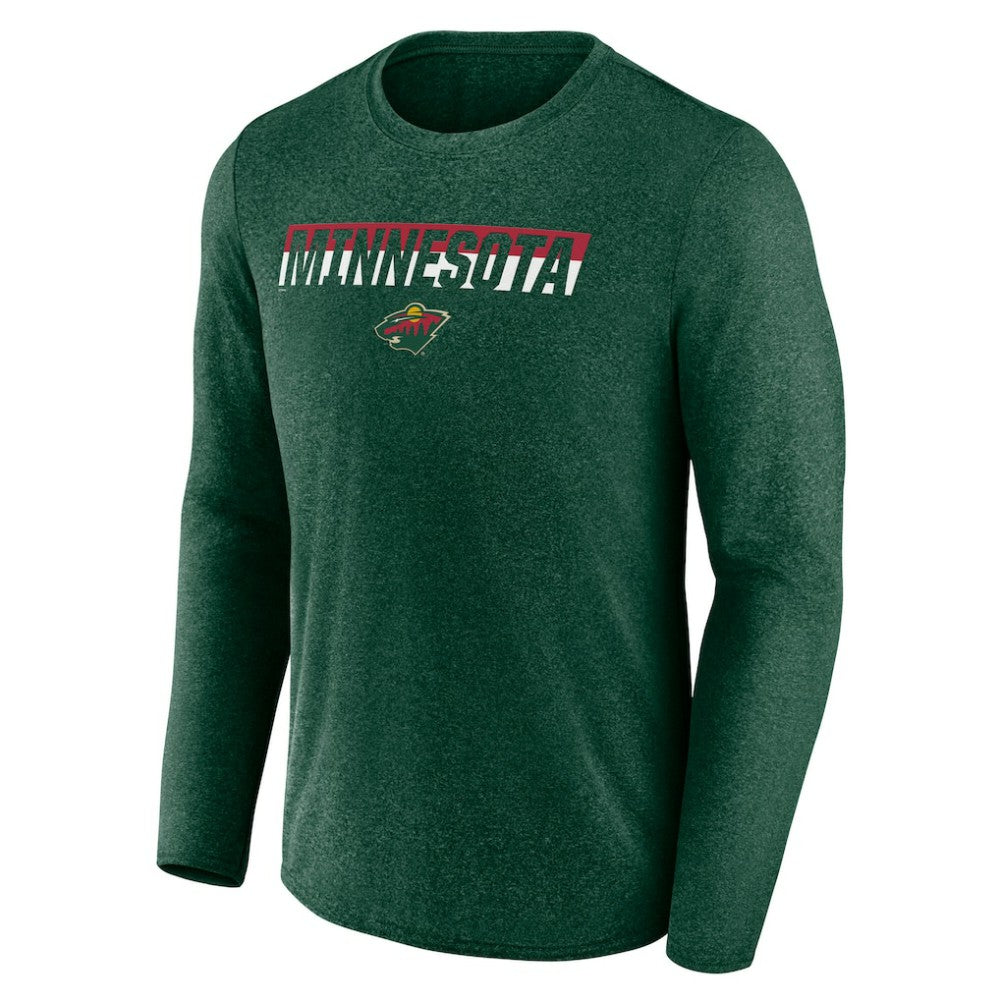NHL Minnesota Wild Fanatics Transition Long Sleeve T-Shirt - Heather Green
