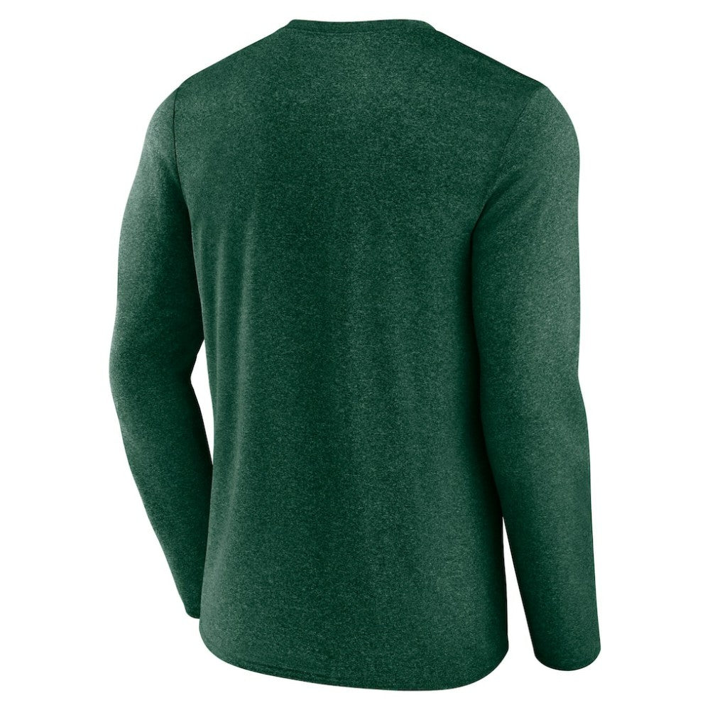 NHL Minnesota Wild Fanatics Transition Long Sleeve T-Shirt - Heather Green