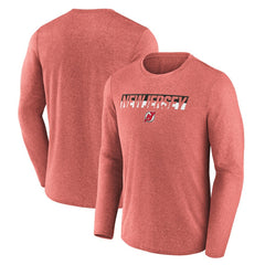NHL New Jersey Devils Fanatics Transition Long Sleeve T-Shirt - Heather Red