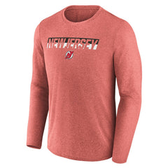 NHL New Jersey Devils Fanatics Transition Long Sleeve T-Shirt - Heather Red