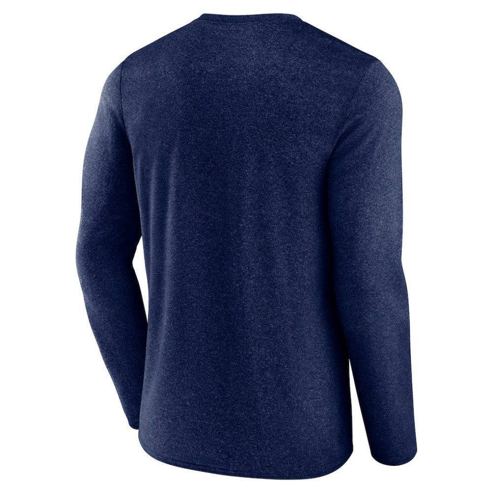 NHL Seattle Kraken Fanatics Transition Long Sleeve T-Shirt - Heather Navy