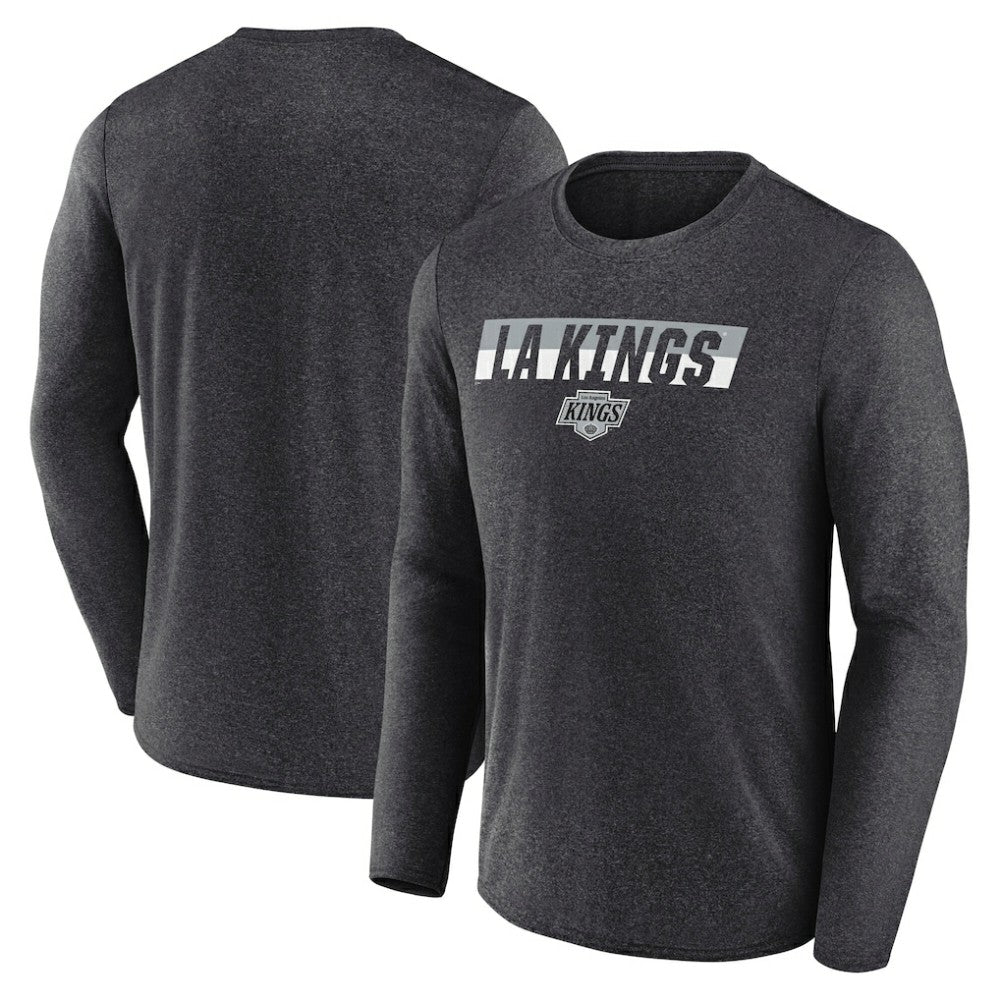 NHL Los Angeles Kings Fanatics Transition Long Sleeve T-Shirt - Heather Charcoal