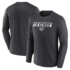 NHL Los Angeles Kings Fanatics Transition Long Sleeve T-Shirt - Heather Charcoal
