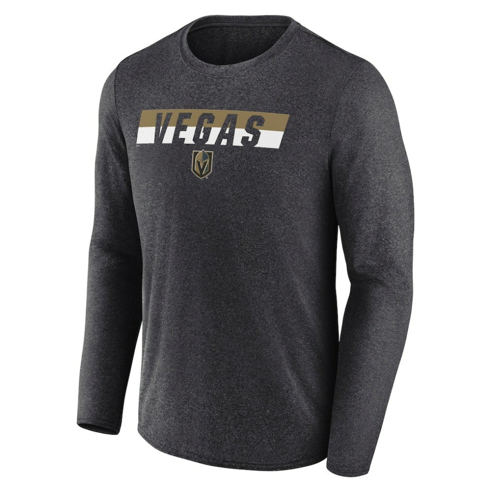 NHL Vegas Golden Knights Fanatics Transition Long Sleeve T-Shirt - Heather Charcoal