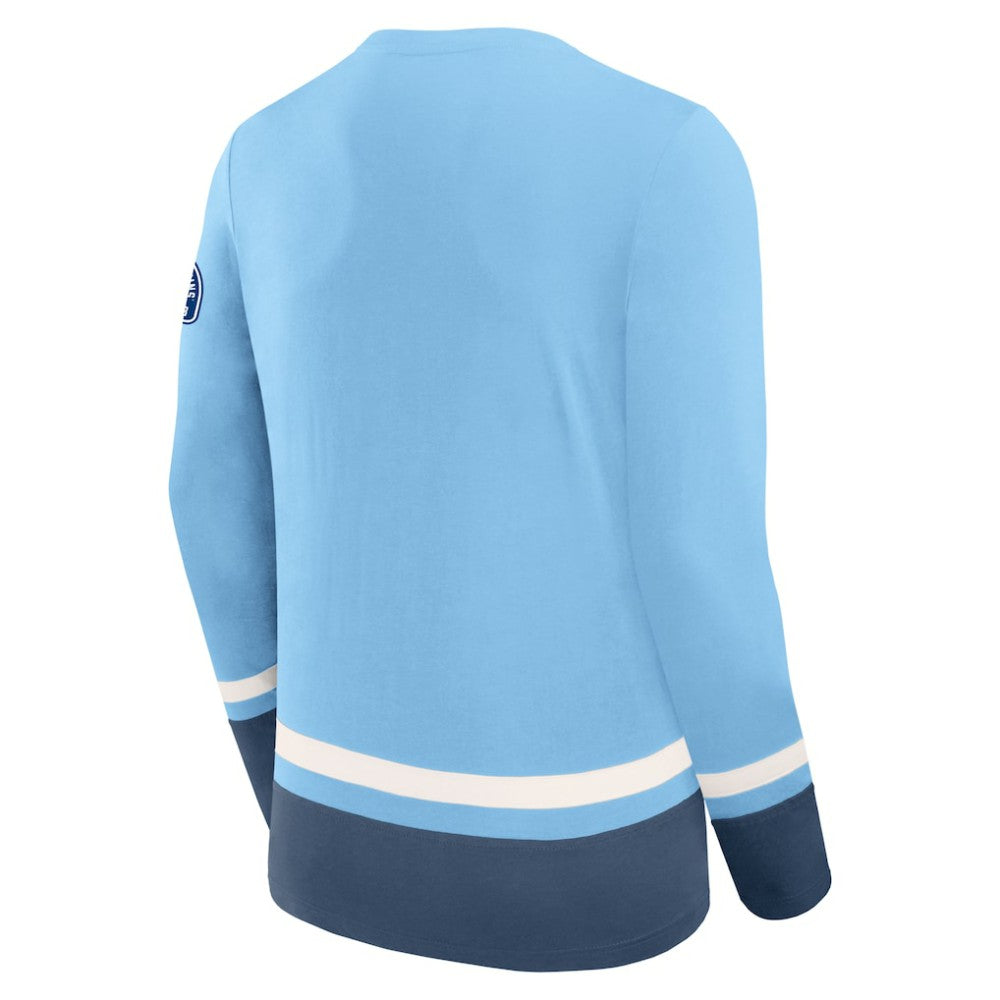 NHL Pittsburgh Penguins Fanatics Vintage High Point Long Sleeve T-Shirt - Light Blue
